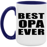 Best Opa Ever - 15oz Accent Mug Purple