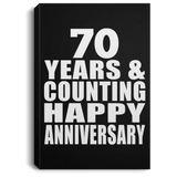 Happy 70th Anniversary 70 Years & Counting - Canvas Portrait