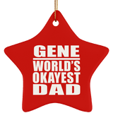 Gene World's Okayest Dad - Star Ornament