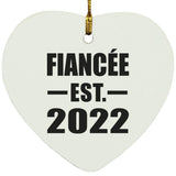 Fiancee Established EST. 2022 - Heart Ornament