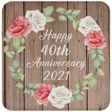 Happy 40th Anniversary 2021 - Drink Coaster B