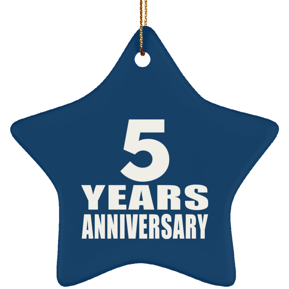 5th Anniversary 5 Years - Star Ornament