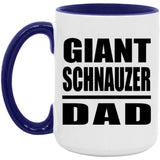 Giant Schnauzer Dad - 15oz Accent Mug Purple
