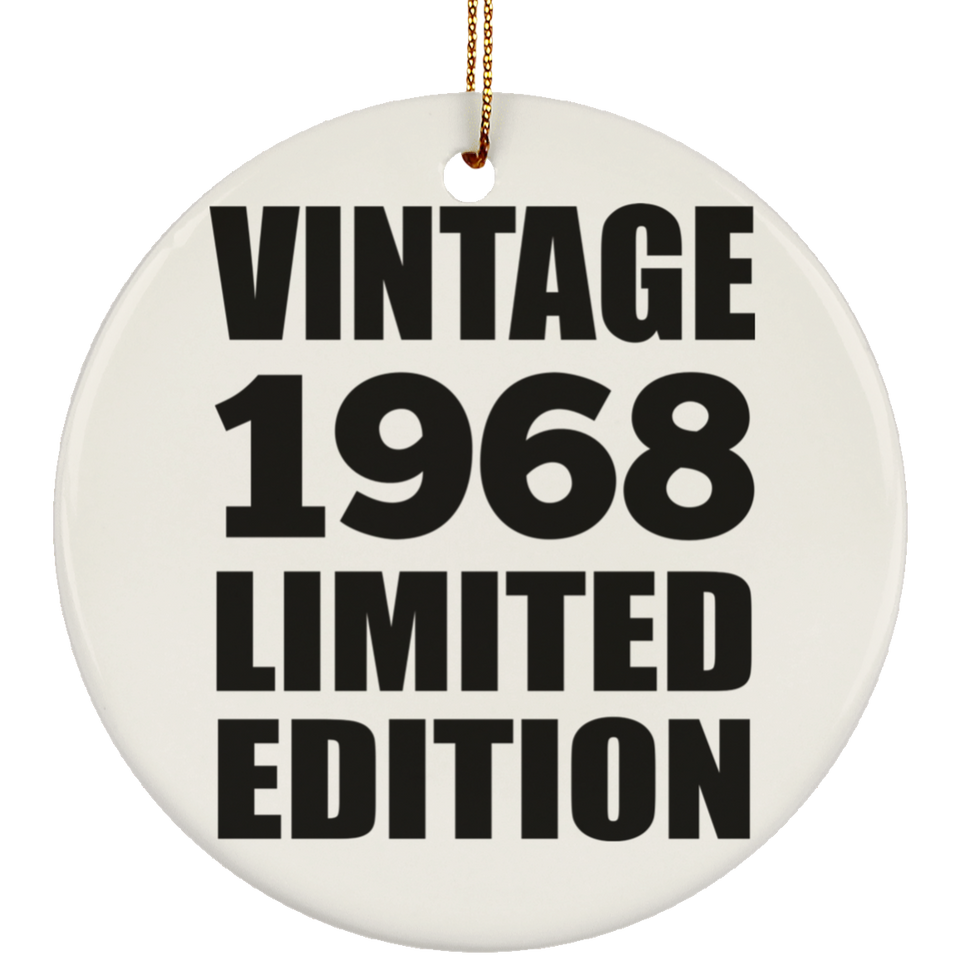56th Birthday Vintage 1968 Limited Edition - Circle Ornament