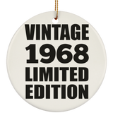 56th Birthday Vintage 1968 Limited Edition - Circle Ornament