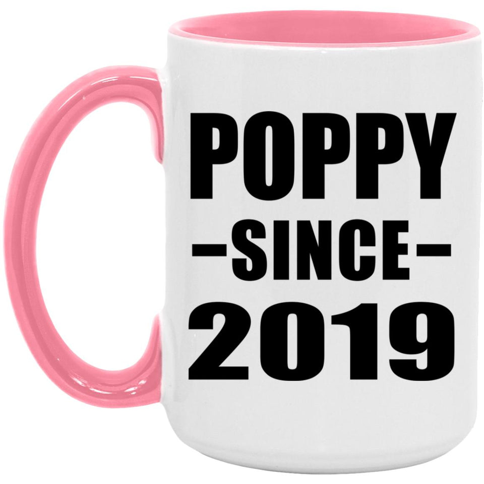 Poppy Since 2019 - 15oz Accent Mug Pink