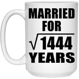 38th Anniversary Married For Square Root of 1444 Years - 15oz Coffee Mug