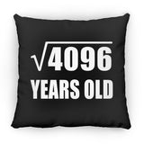 64th Birthday Square Root of 4096 Years Old - Throw Pillow Black
