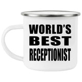 World's Best Receptionist - 12oz Camping Mug