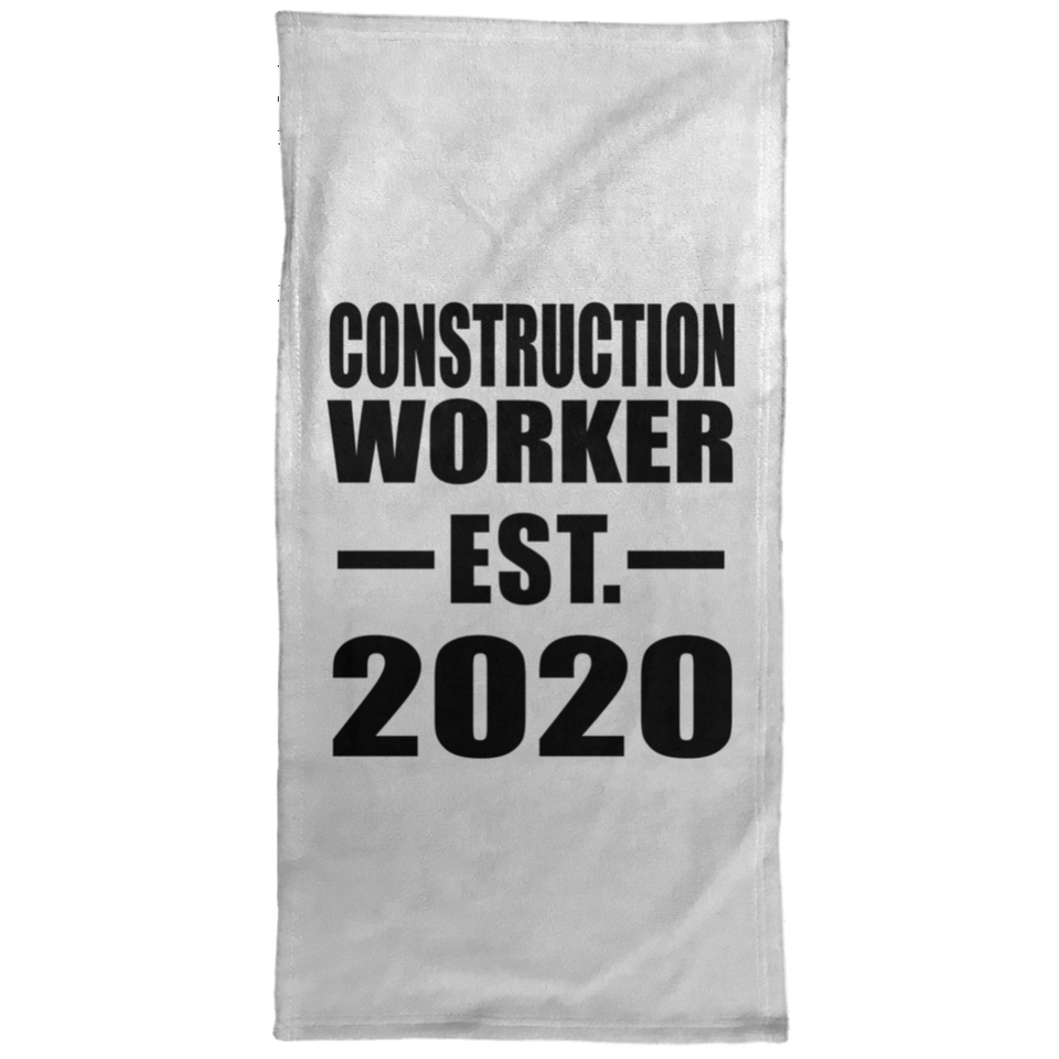 Construction Worker Established EST. 2020 - Hand Towel