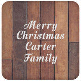 Merry Christmas Carter Family - Drink Coaster E