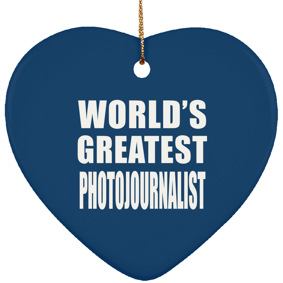 World's Greatest Photojournalist - Heart Ornament