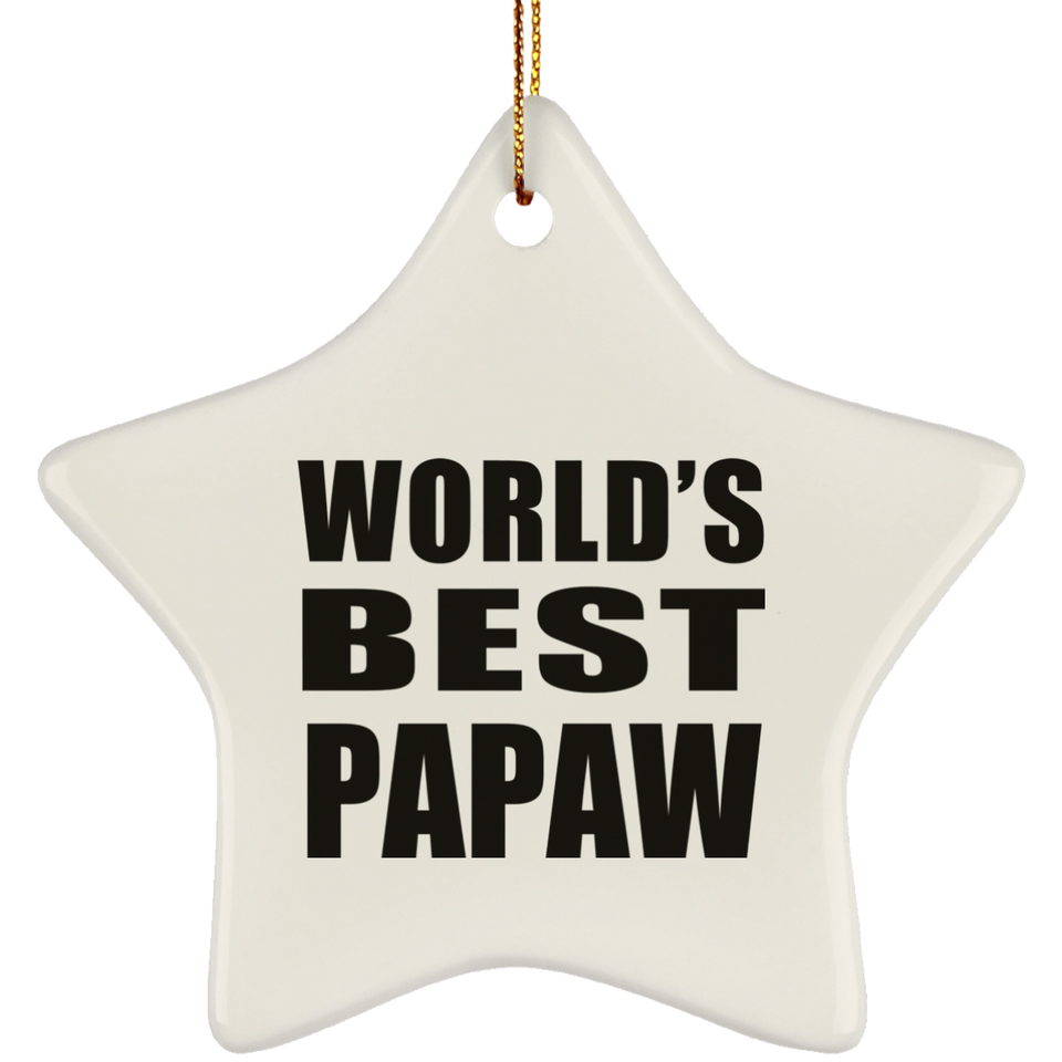 World's Best Papaw - Star Ornament