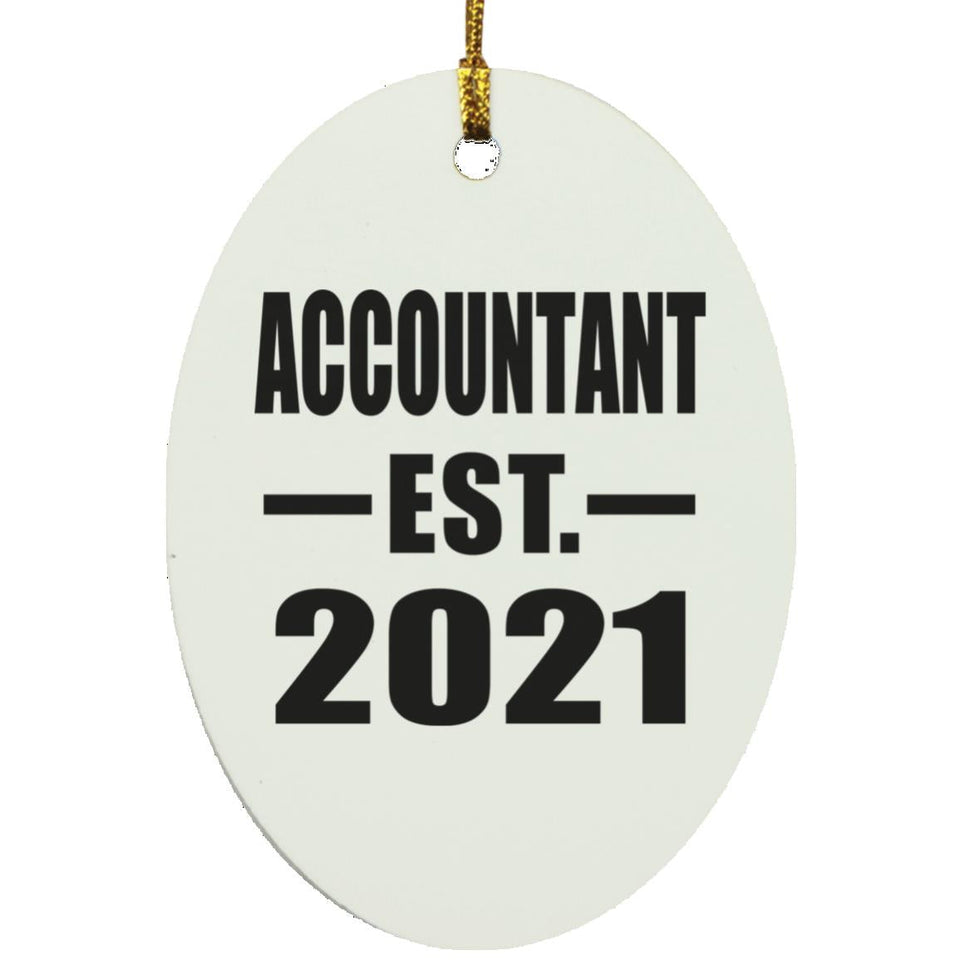 Accountant Established EST. 2021 - Oval Ornament