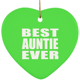 Best Auntie Ever - Heart Ornament
