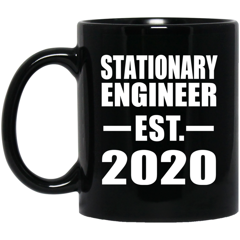 Stationary Engineer Established EST. 2020 - 11oz Coffee Mug Black