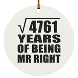 69th Anniversary Square Root of 4761 Years of Being Mr Right - Circle Ornament