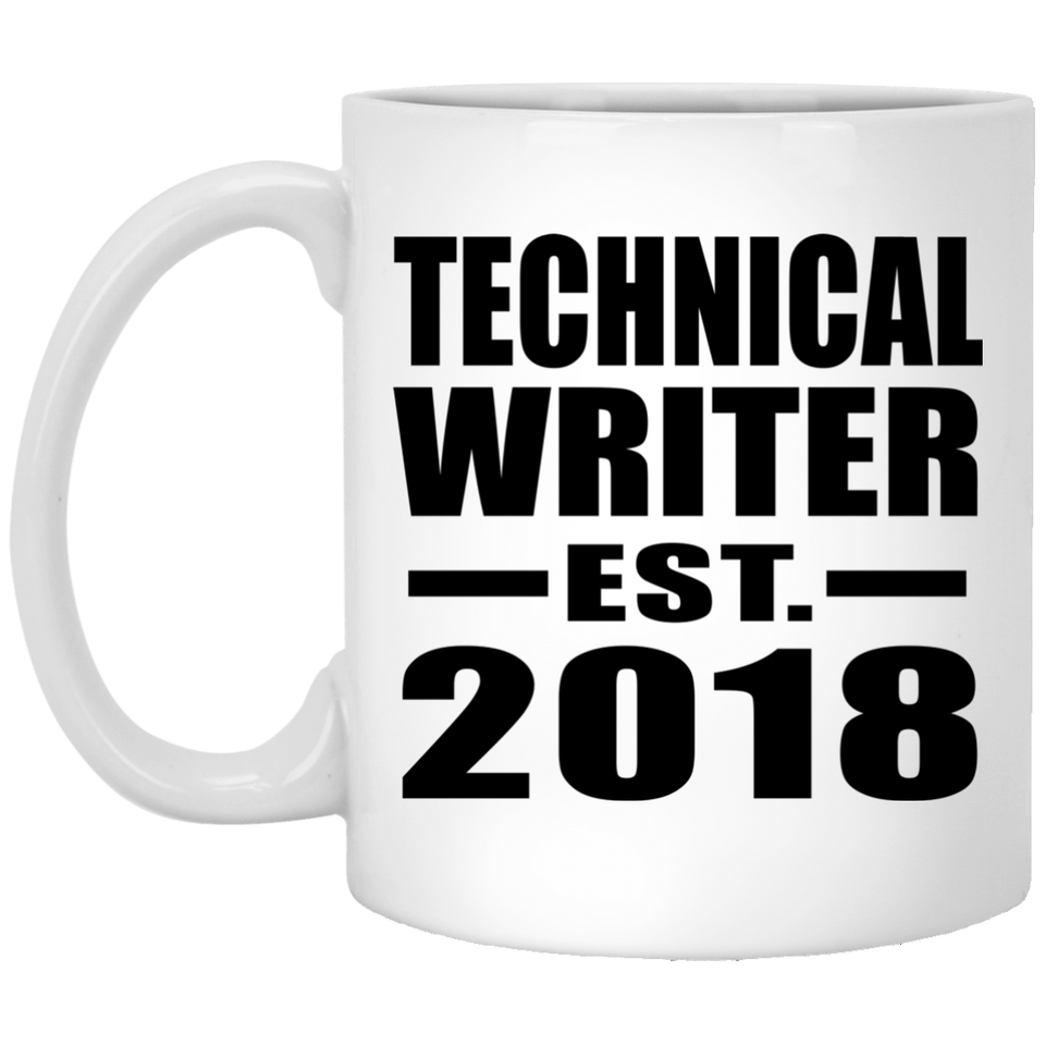 Technical Writer Established EST. 2018 - 11 Oz Coffee Mug