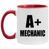 A+ Mechanic - 11oz Accent Mug Red