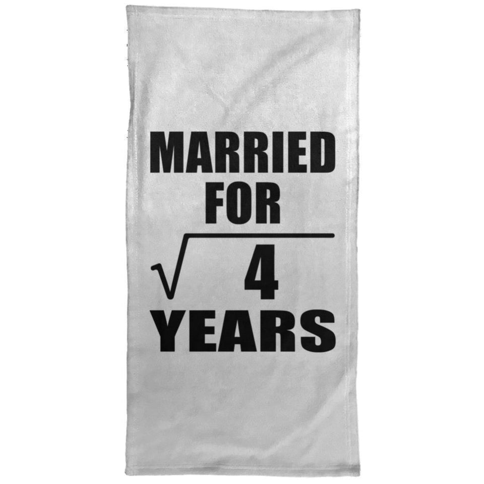 2nd Anniversary Married For Square Root of 4 Years - Hand Towel