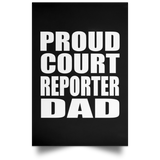 Proud Court Reporter Dad - Poster Portrait