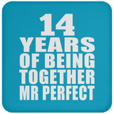 14th Anniversary 14 Years Of Being Mr Perfect - Drink Coaster