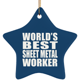World's Best Sheet Metal Worker - Star Ornament