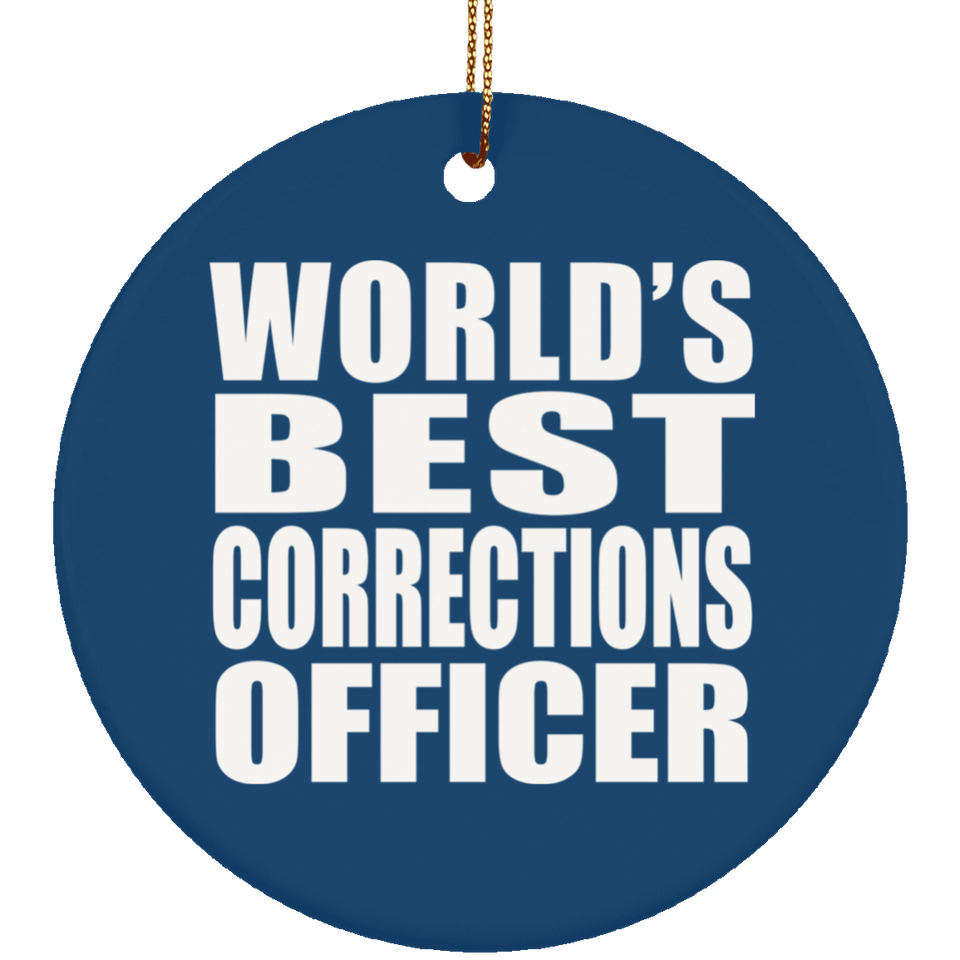 World's Best Corrections Officer - Circle Ornament
