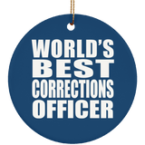 World's Best Corrections Officer - Circle Ornament
