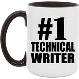 Number One #1 Technical Writer - 15oz Accent Mug Black