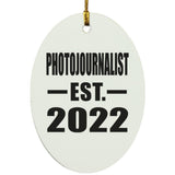 Photojournalist Established EST. 2022 - Oval Ornament