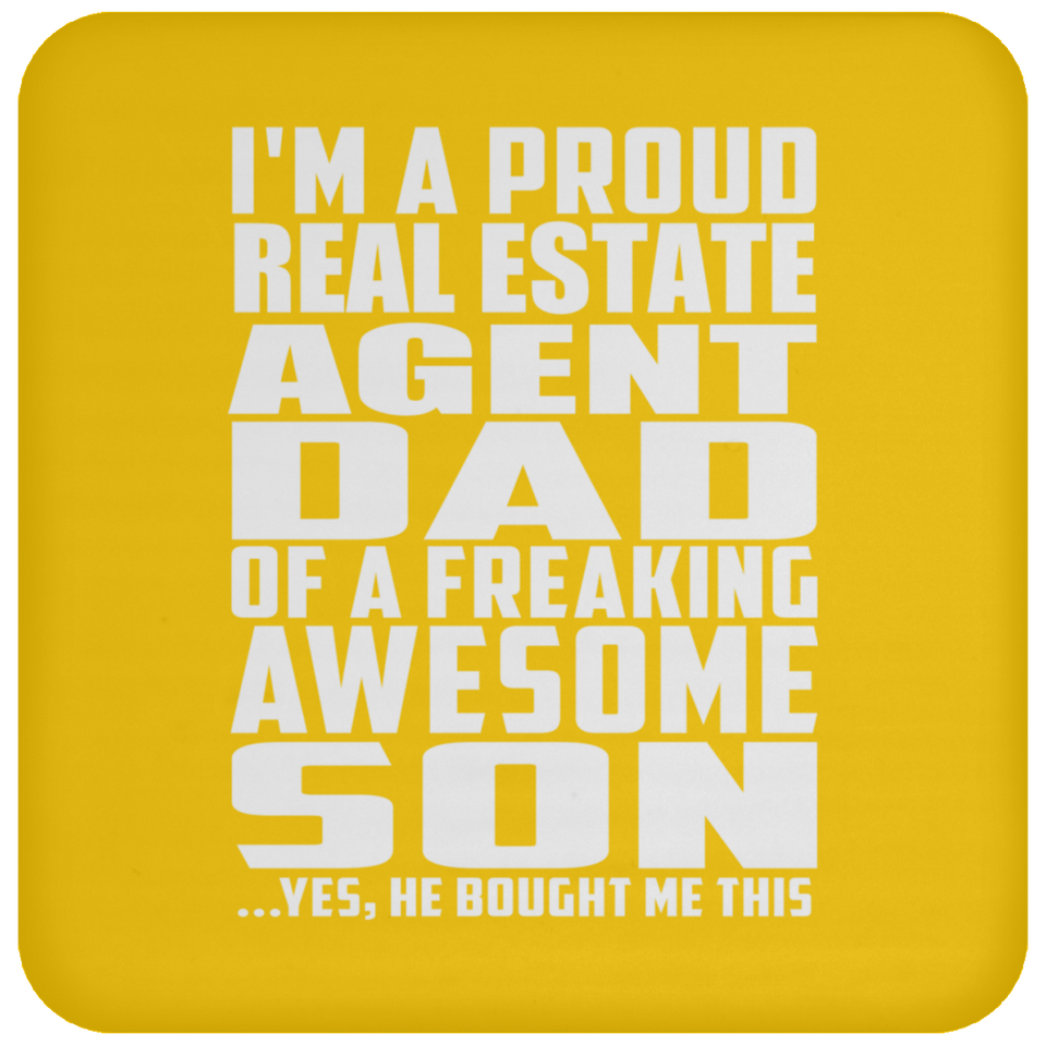 Proud Real Estate Agent Dad Of Awesome Son - Drink Coaster