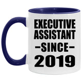 Executive Assistant Since 2019 - 11oz Accent Mug Purple