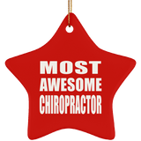 Most Awesome Chiropractor - Star Ornament