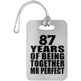 87th Anniversary 87 Years Of Being Mr Perfect - Luggage Bag Tag