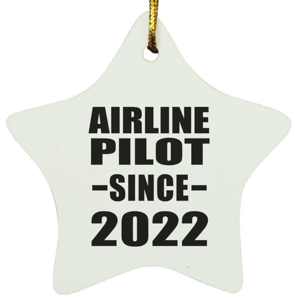 Airline Pilot Since 2022 - Star Ornament