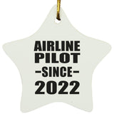 Airline Pilot Since 2022 - Star Ornament