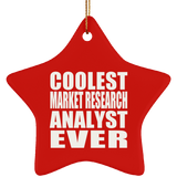 Coolest Market Research Analyst Ever - Star Ornament