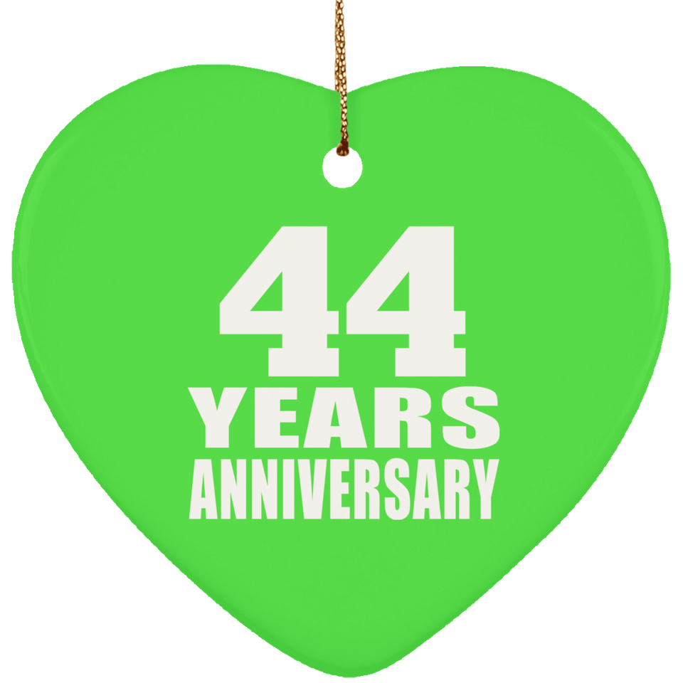 44th Anniversary 44 Years - Heart Ornament