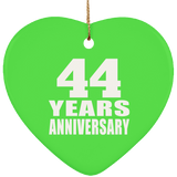 44th Anniversary 44 Years - Heart Ornament