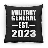 Military General Established EST. 2023 - Throw Pillow Black