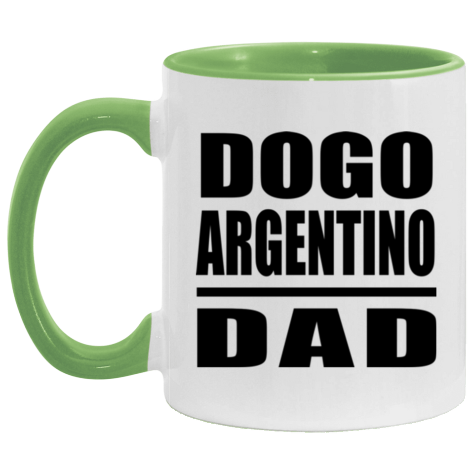 Dogo Argentino Dad - 11oz Accent Mug Green