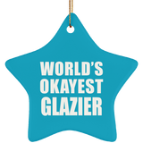 World's Okayest Glazier - Star Ornament