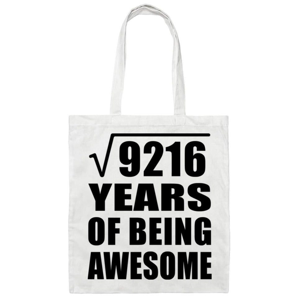 96th Birthday Square Root of 9216 Years of Being Awesome - Tote Bag White
