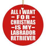 All I Want For Christmas Is My Labrador Retriever - Circle Ornament