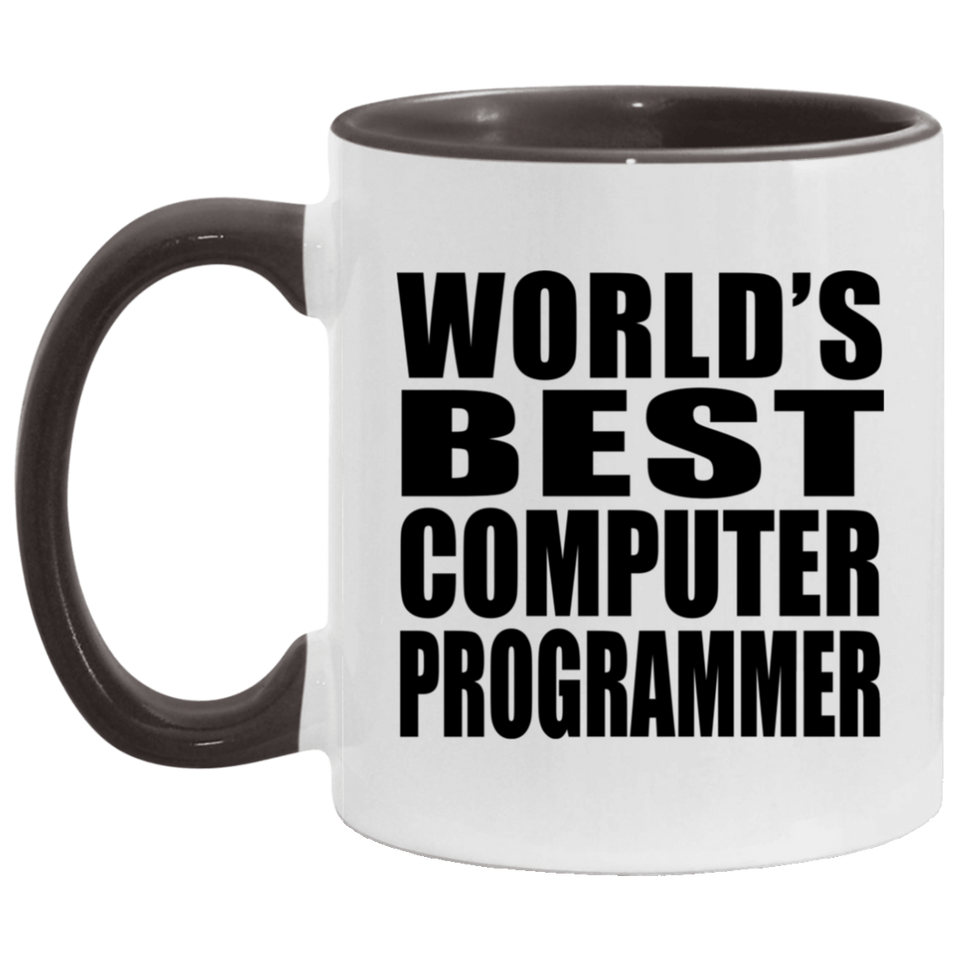 World's Best Computer Programmer - 11oz Accent Mug Black