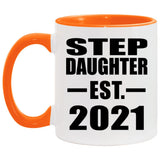 Step Daughter Established EST. 2021 - 11oz Accent Mug Orange