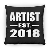 Artist Established EST. 2018 - Throw Pillow Black