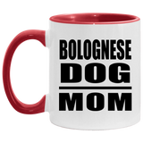Bolognese Dog Mom - 11oz Accent Mug Red