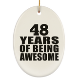 48th Birthday 48 Years Of Being Awesome - Oval Ornament